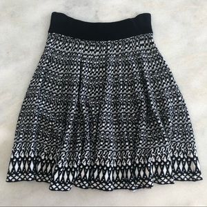 Patterned Knit Skater Skirt